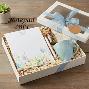 Bloco De Notas Floral personalizado em aquarela pastel