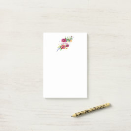 Bloco De Notas Floral personalizado em aquarela rosa