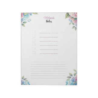 Bloco De Notas Floral Personalizado para Seus Pensamentos