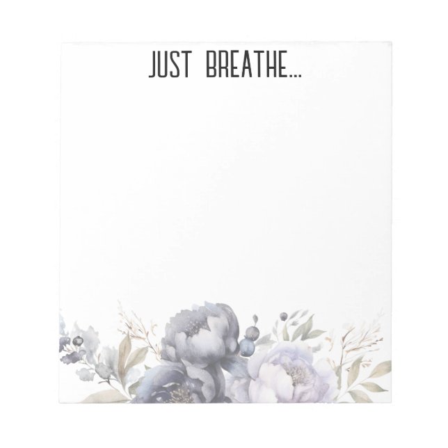 Bloco de Notas Floral Respira Simplesmente | Botân (Frente)