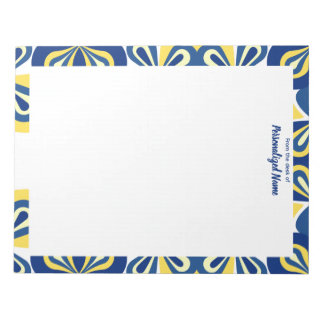 Bloco De Notas Floral Retroativo Sem Linhas