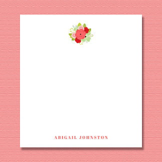 Bloco de Notas Floral Romântico & Feminino