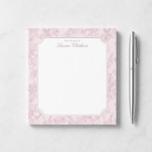 Bloco de Notas Floral Rosa Toile