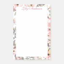 Bloco De Notas Floral Suave 