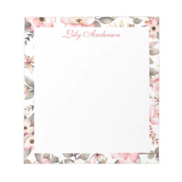 Bloco De Notas Floral Suave 
