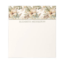 Floral Tropical Aquarela Verde e Creme