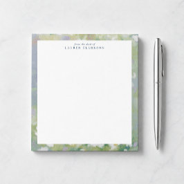 Bloco de Notas Floral Verde Suave Da Minha Mesa