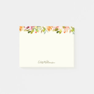 Bloco De Notas Floral Watercolor - Arte Russa Personalizada