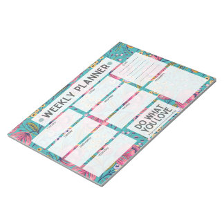 Bloco De Notas Floral Weekly Planner