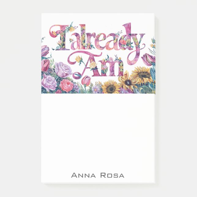 Bloco De Notas *~* Flores 4 JÁ AM AP85 Manifesto (Frente)