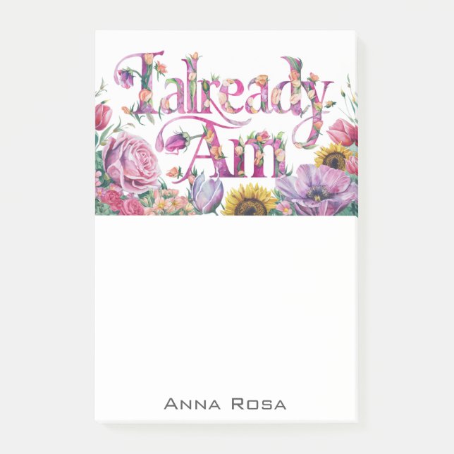 Bloco De Notas *~* Flores 5 JÁ AM AP85 Manifesto (Frente)