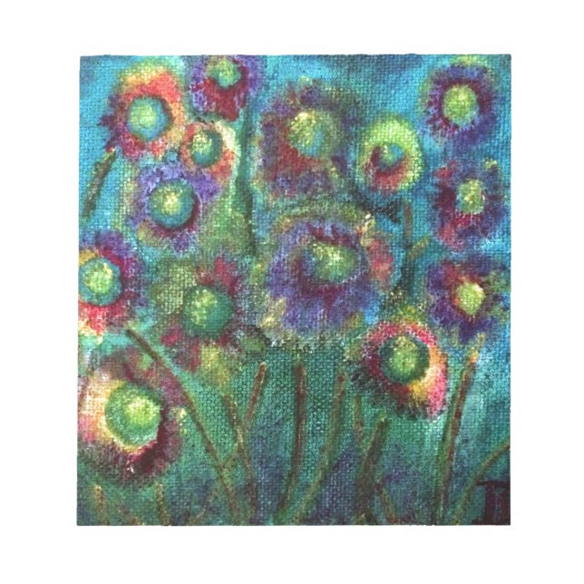 Bloco De Notas Flores Abstratas (Frente)