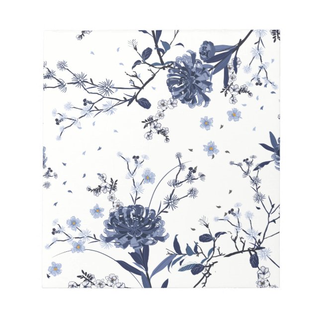 Bloco De Notas Flores azuis (Frente)