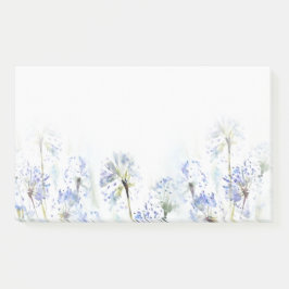 Bloco De Notas Flores azuis de verão esboço aquoso