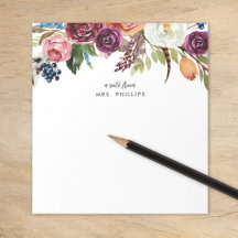 Flores Boho de Outono Personalizadas para Professo