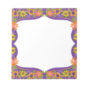 Bloco De Notas Flores bonito de Petições Roxas Que Você Personali