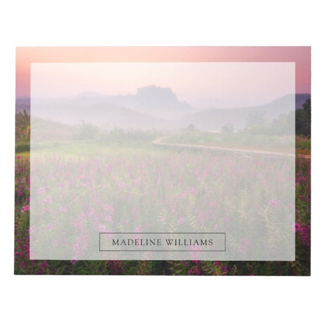 Bloco De Notas Flores | Chiang Dao, Chiang Mai, Tailândia (Frente)