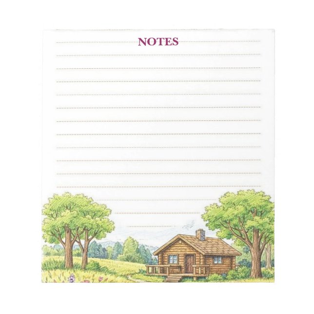 Bloco De Notas Flores da Primavera Brancas Personalizadas Aquarel (Frente)