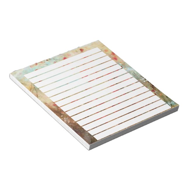 Bloco De Notas Flores de aguarela rosa (Inclinado)