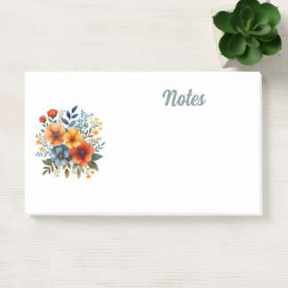 Bloco De Notas Flores de aquarela