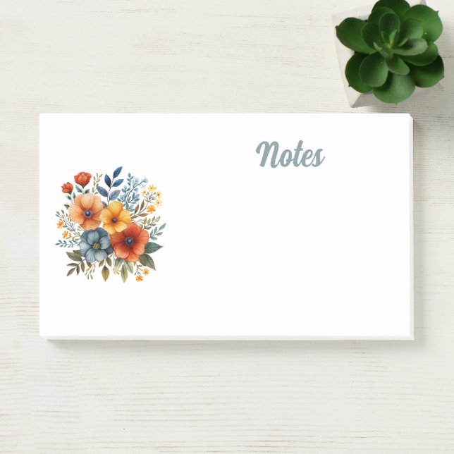 Bloco De Notas Flores de aquarela (Escritótio)