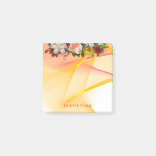 Bloco De Notas Flores de Aquarela Rosa Moderno Elegante