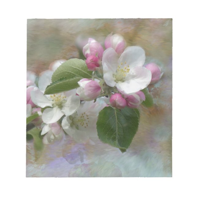 Bloco De Notas Flores de Árvore de Maçã (Frente)