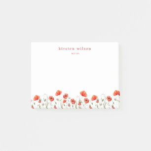 Bloco De Notas Flores de Capoeira Vermelha Elegante Personalizada