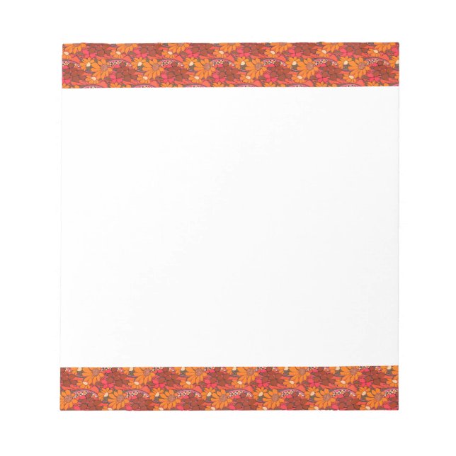 Bloco De Notas Flores de Groovy de Queda (Frente)
