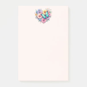 Bloco De Notas Flores de Margarida com uma Borboleta Bonita