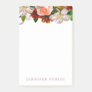 Bloco De Notas Flores de Modelo de Trendy Creative Creative Flora