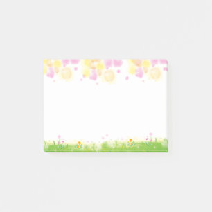 Bloco De Notas Flores de Mola Selvagem de Aquarela Brilhante