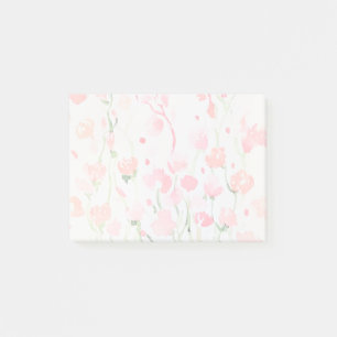 Bloco De Notas Flores de Molho Delicado Rosa e Verde