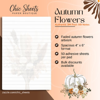 Bloco De Notas Flores de Outono Notas Post-it® 3M