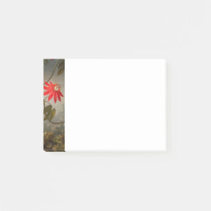 Bloco De Notas Flores de Paixão com Pássaros Hummingbird