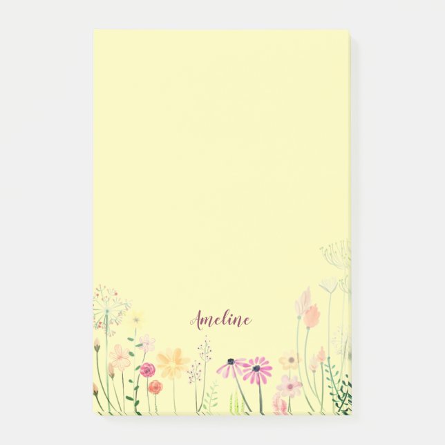 Bloco De Notas Flores de Prados (Frente)