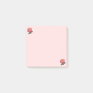 Bloco De Notas Flores de Rosa Rosa em Rosa