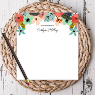 Bloco De Notas Flores de várias cores da mesa de personalizados