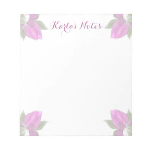 Bloco De Notas Flores do rosa quente