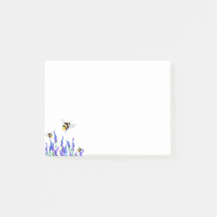 Bloco De Notas Flores e abelhas Postam as notas Primavera