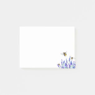 Bloco De Notas Flores e abelhas Voando Notas Autocolantes