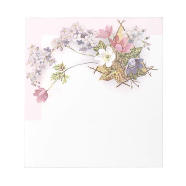 Bloco De Notas Flores e Ivy Victorian Trade Card (Frente)