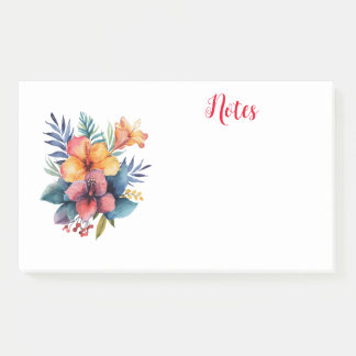 Bloco De Notas Flores exóticas de aquarelas