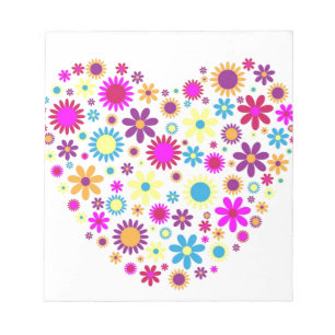 Bloco De Notas Flores felizes