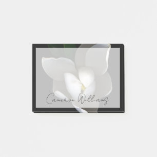 Bloco De Notas Flores Flor Solteiro Magnolia Branca