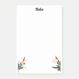 Bloco De Notas Flores fofas & Nome Personalizado, Simples Persona