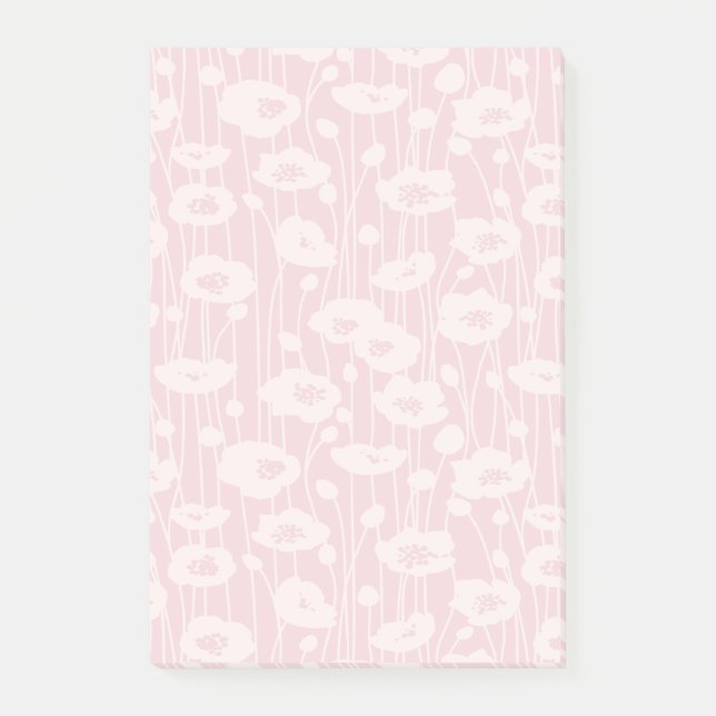 Bloco De Notas Flores Frescas | Neutro - Rosa Bege (Frente)