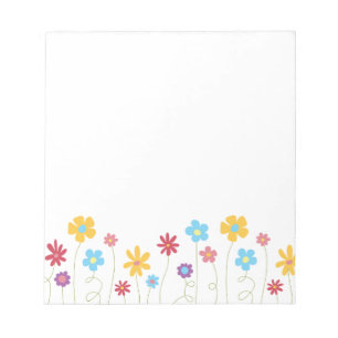Bloco De Notas Flores Funky do primavera