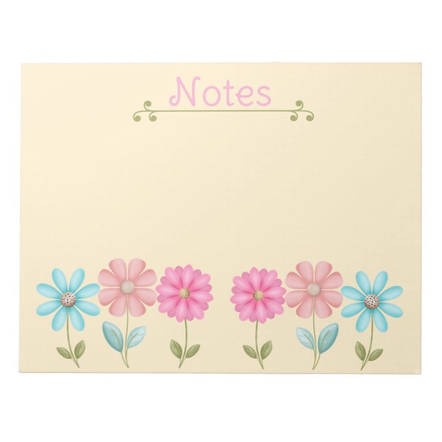 Bloco De Notas Flores Lindas e Pequenas (Frente)