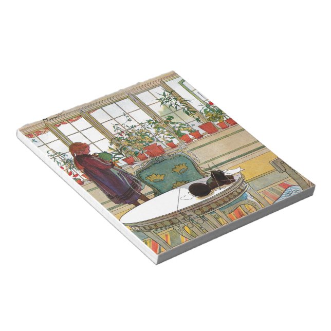 Bloco De Notas Flores no muro de Carl Larsson (Inclinado)